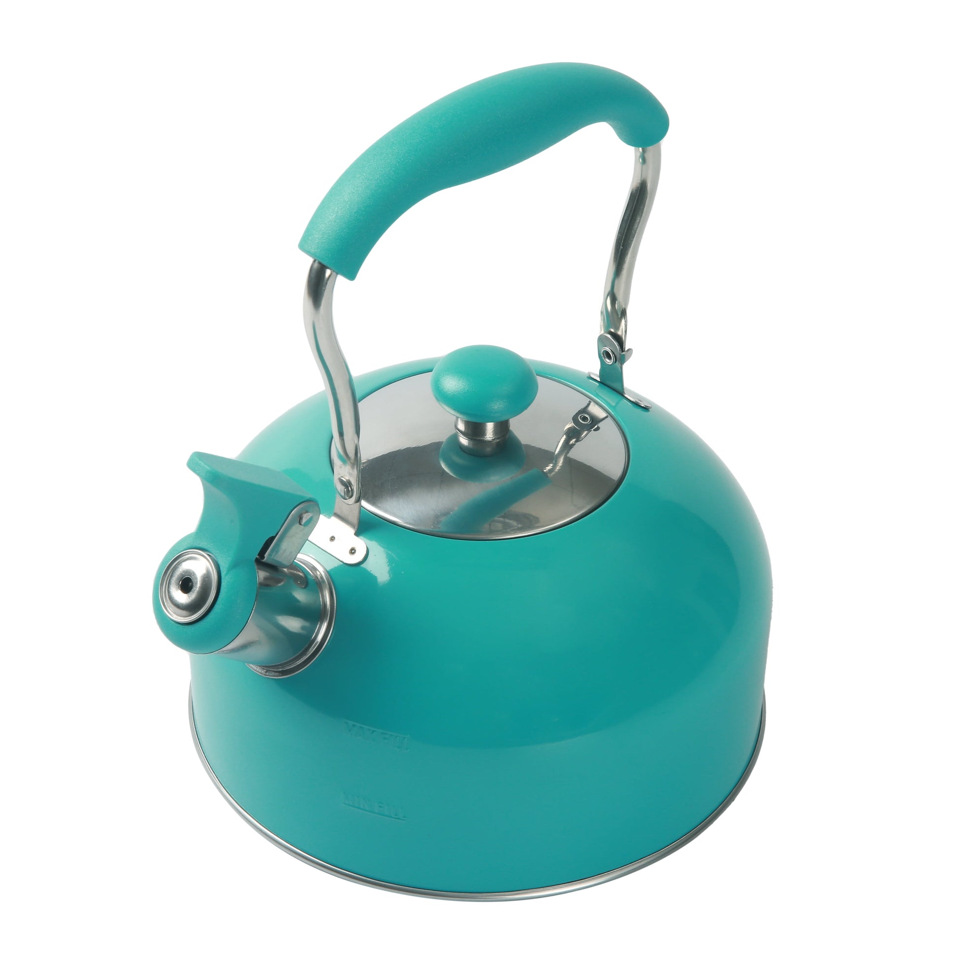 Teal 1.8 Liter Stainless Steel Whistling Tea Kettle Turquoise