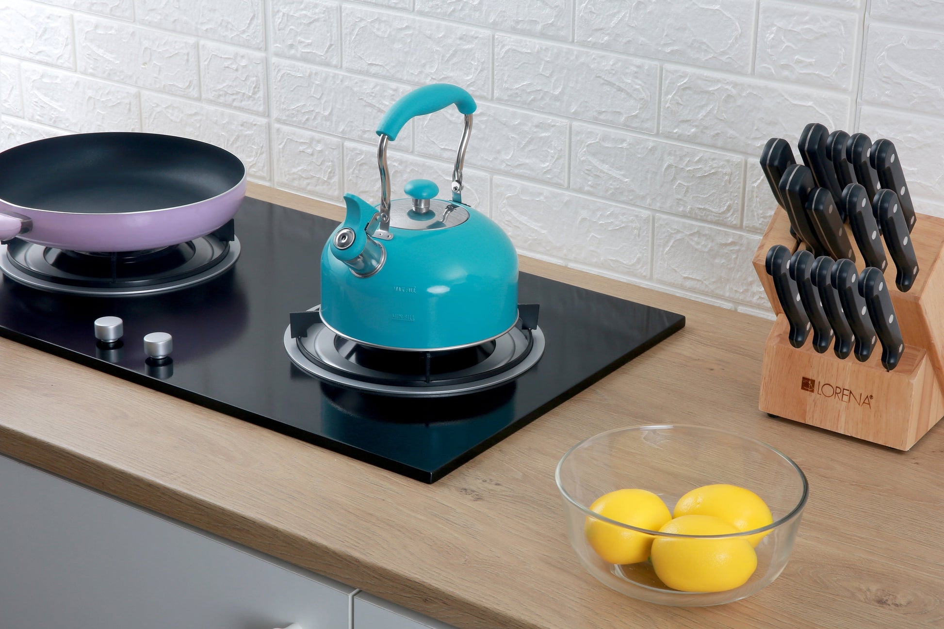 Teal 1.8 Liter Stainless Steel Whistling Tea Kettle Turquoise