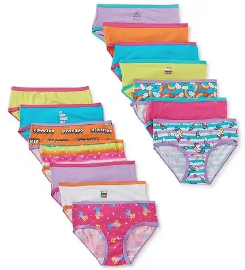 Girls Hipster Cotton Underwear 14-Pack, Sizes 4-18