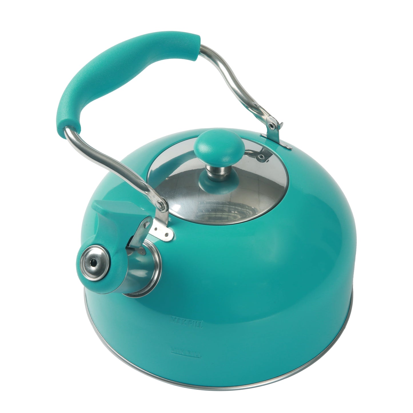 Teal 1.8 Liter Stainless Steel Whistling Tea Kettle Turquoise