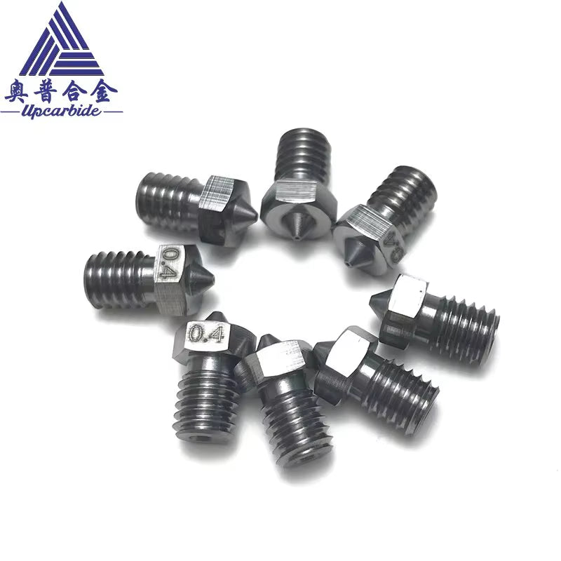 3D V6 Nozzle Solid Carbide 92.5Hra Nozzle 3D Printer 0.4/0.5/0.6Mm Nozzles for 3D Printer