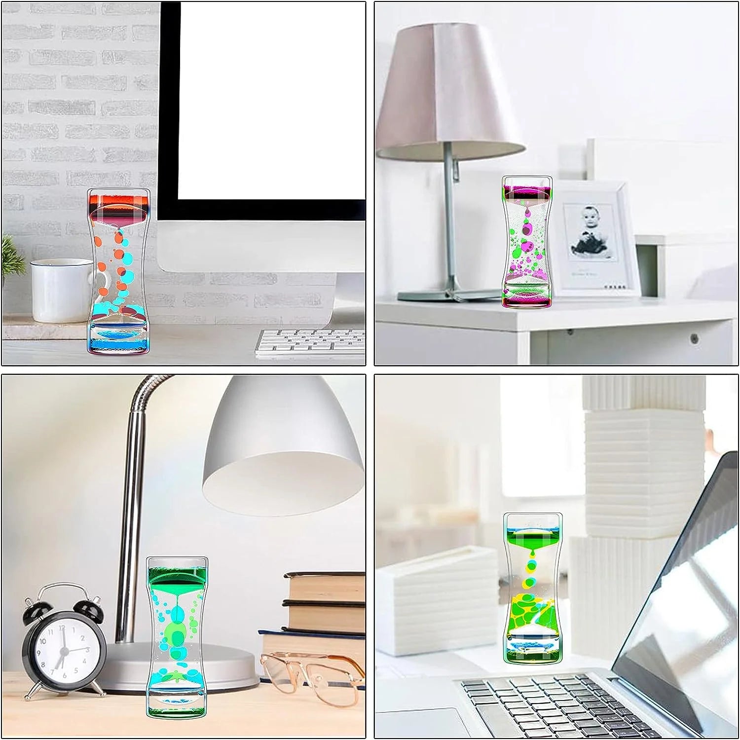 10 Pack Liquid Motion Bubbler Liquid Timers for Kids Sensory Fidget Toys Small Calming Toys Autism Toy