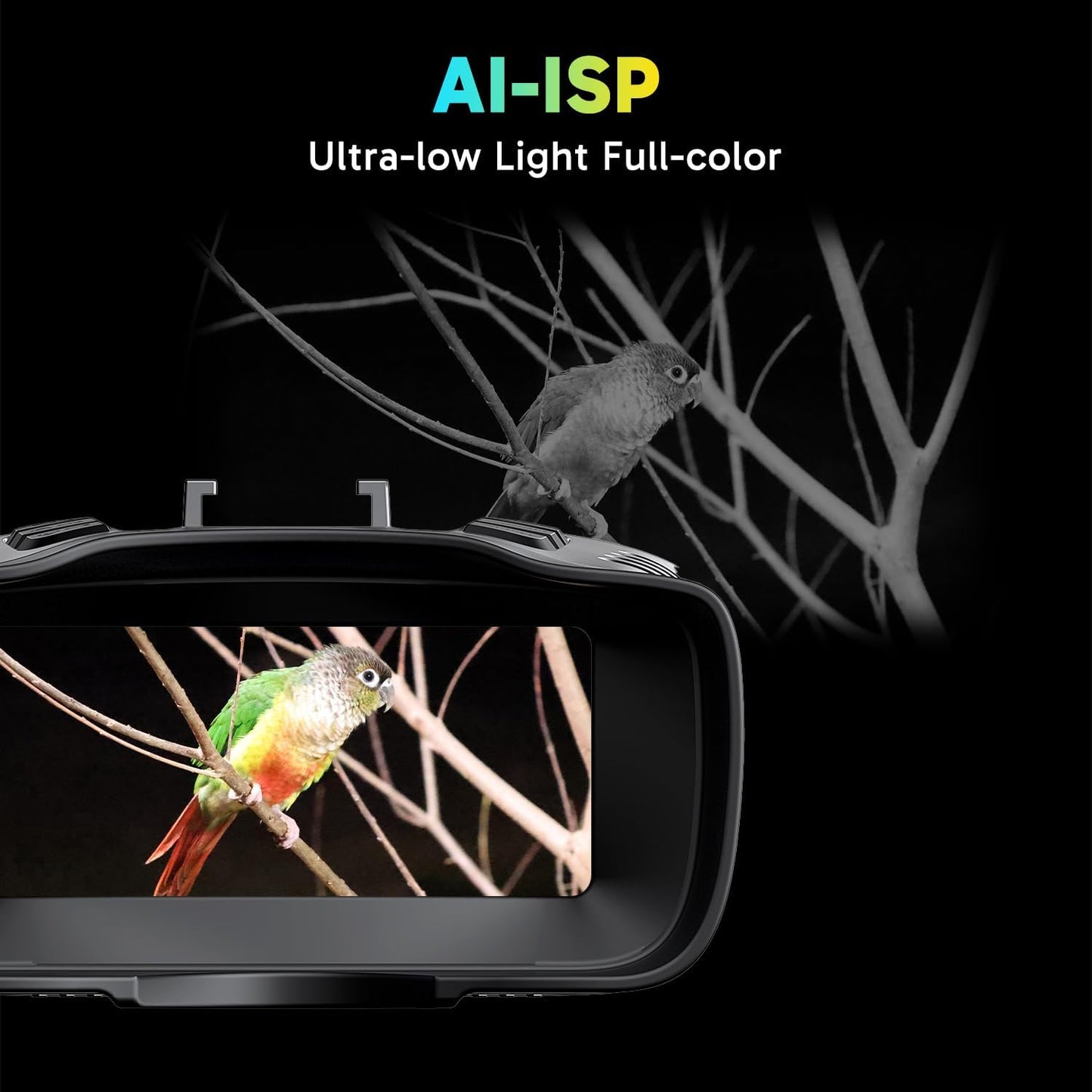 Seemor-200 Night Vision Goggles - 4K Full Color Night Vision Binoculars for Adults, App-Enabled Photo and Video Saving,Ai-Isp 3280FT Viewing Range,16X Digital Zoom for Camping Hiking & Security