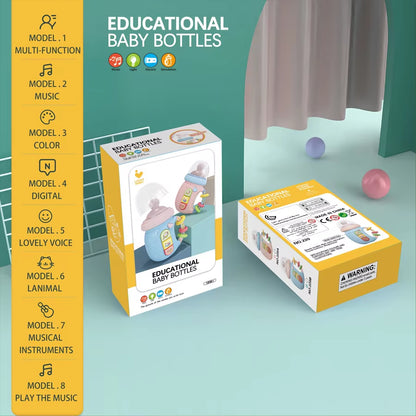 Baby Music Toys, Cute Comfort Bottle Laugh & Learn Baby Sensory Toy with Light & Music for Ages 18+ Months Infant Birthday Gift