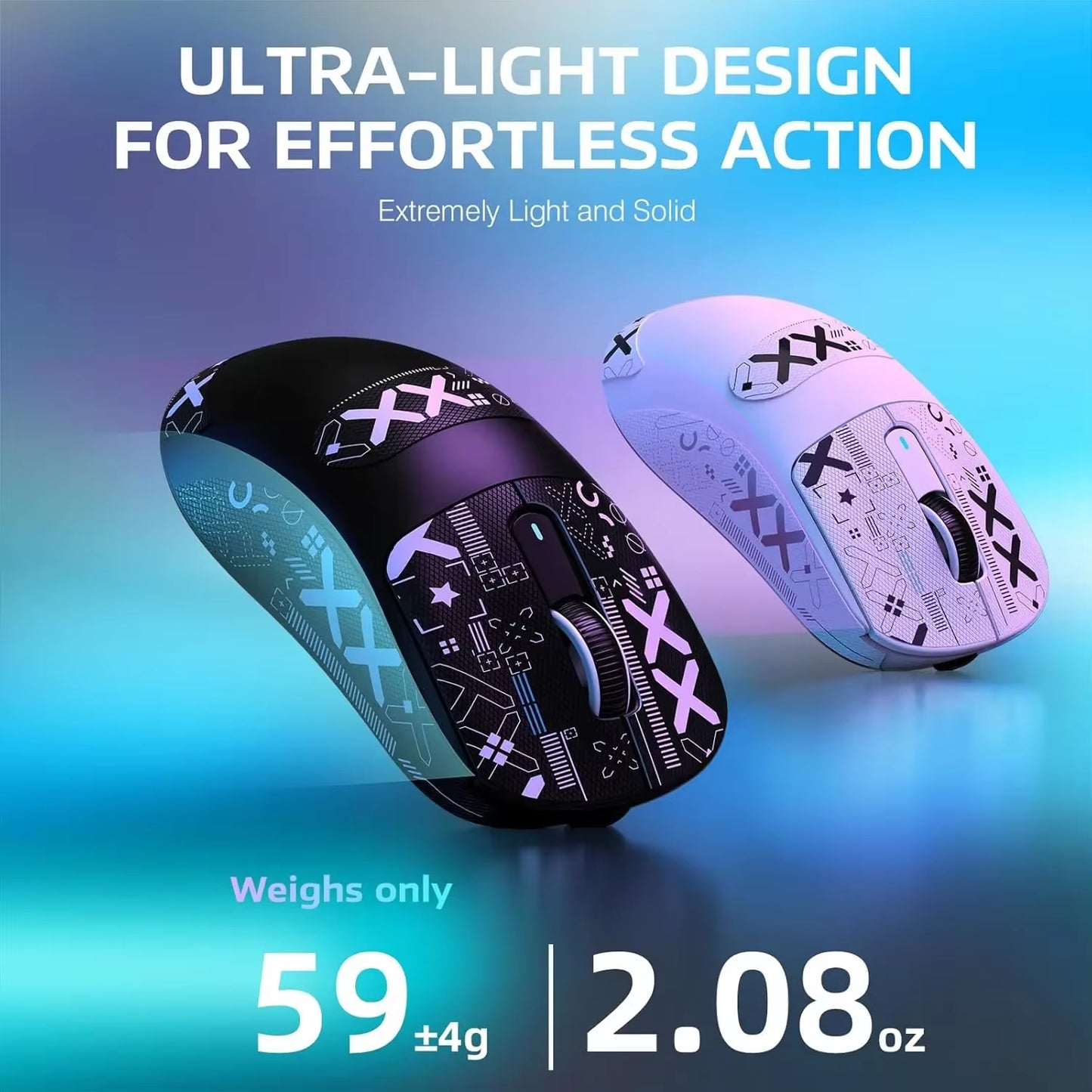 ATTACK SHARK X3PRO 4K/8K Lightweight Wireless Gaming Mouse with Its Own Anti-Slip Mouse PAW3395 26Kdpi Bluetooth Mouse