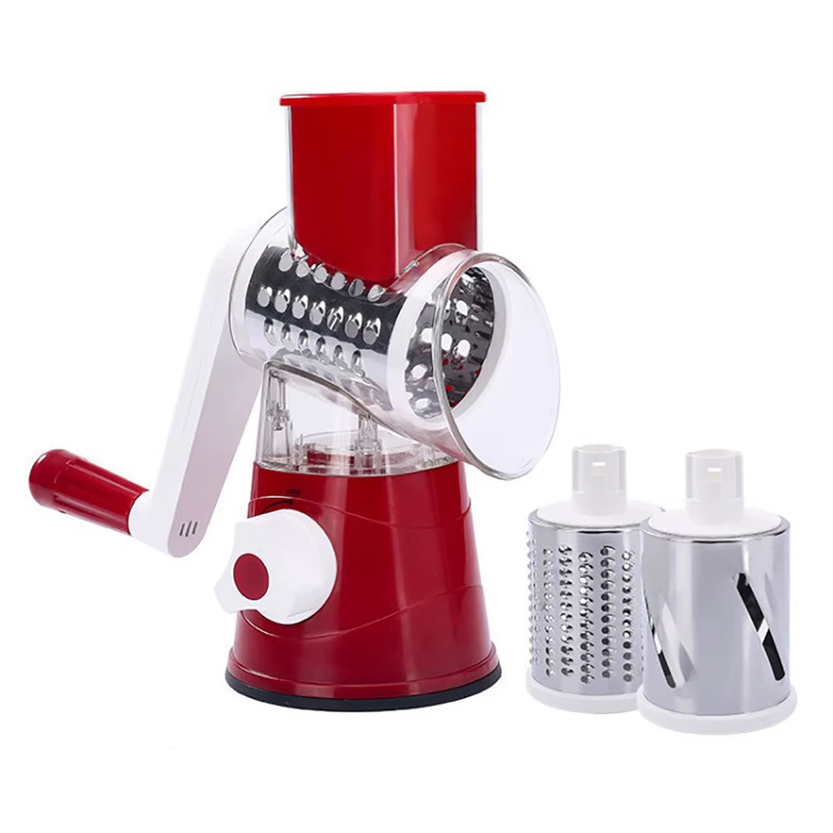 Multifunctional Vegetable Slicer Shredder Cutter Tool 3 Sharp Drums Manual Hand Operated Grater Cheese Peanut Cookie Chopper