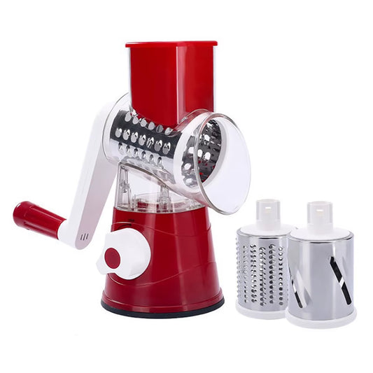 Multifunctional Vegetable Slicer Shredder Cutter Tool 3 Sharp Drums Manual Hand Operated Grater Cheese Peanut Cookie Chopper