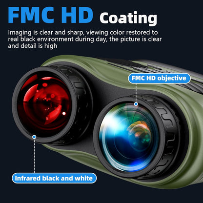 Night Vision Goggles - 4K Night Vision Binoculars with 48MP and 3 Inch Display, 8X Digital Zoom and 7-Level Infrared Black with White, Backlit Buttons, Type-C Fast Charging & Detachable Battery