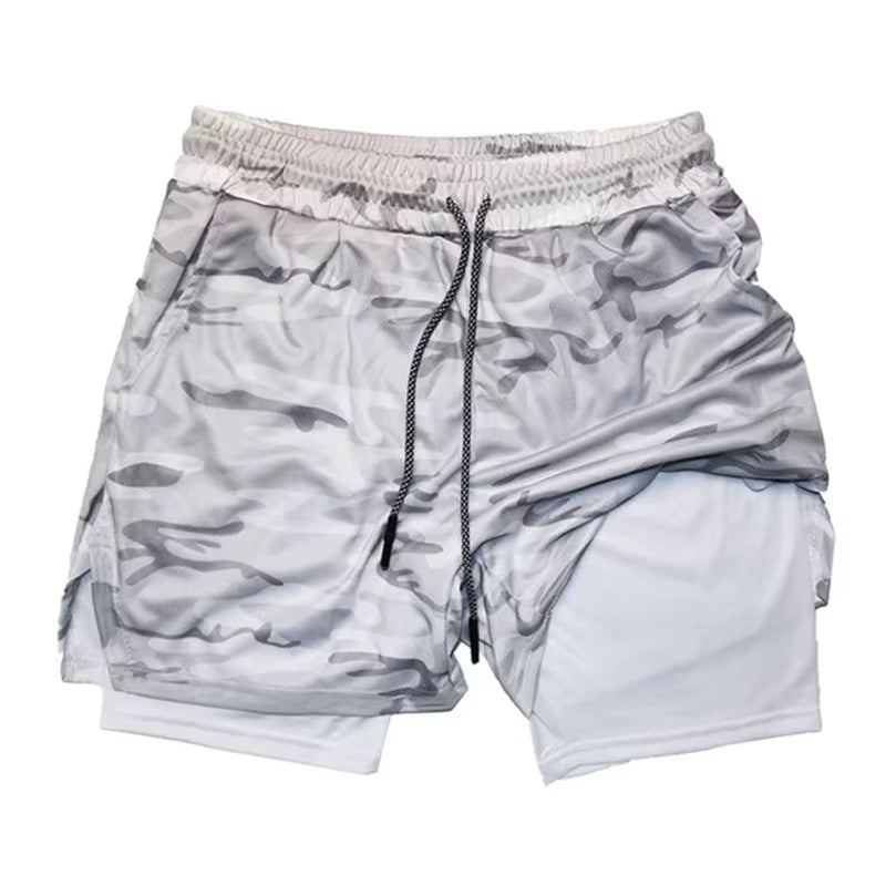 Men'S Multi Pocket Shorts Fitness Shorts Casual Beach Sports Lined Skinny Shorts Everyday Style Mesh Camouflage Running Shorts