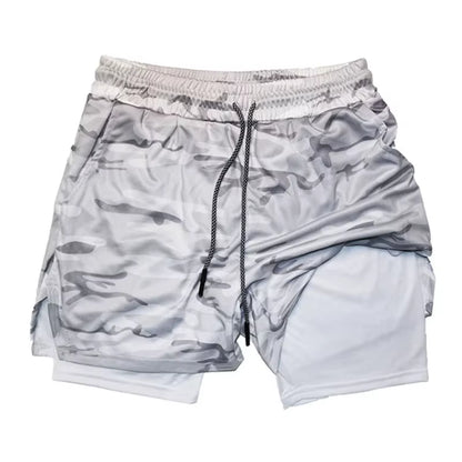 Men'S Multi Pocket Shorts Fitness Shorts Casual Beach Sports Lined Skinny Shorts Everyday Style Mesh Camouflage Running Shorts