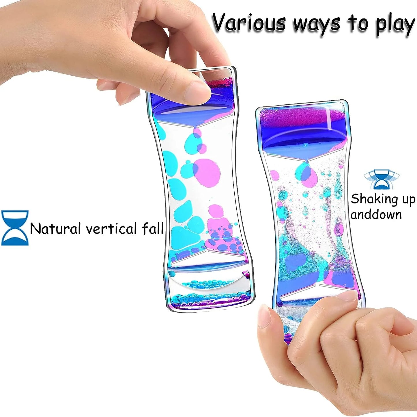 10 Pack Liquid Motion Bubbler Liquid Timers for Kids Sensory Fidget Toys Small Calming Toys Autism Toy