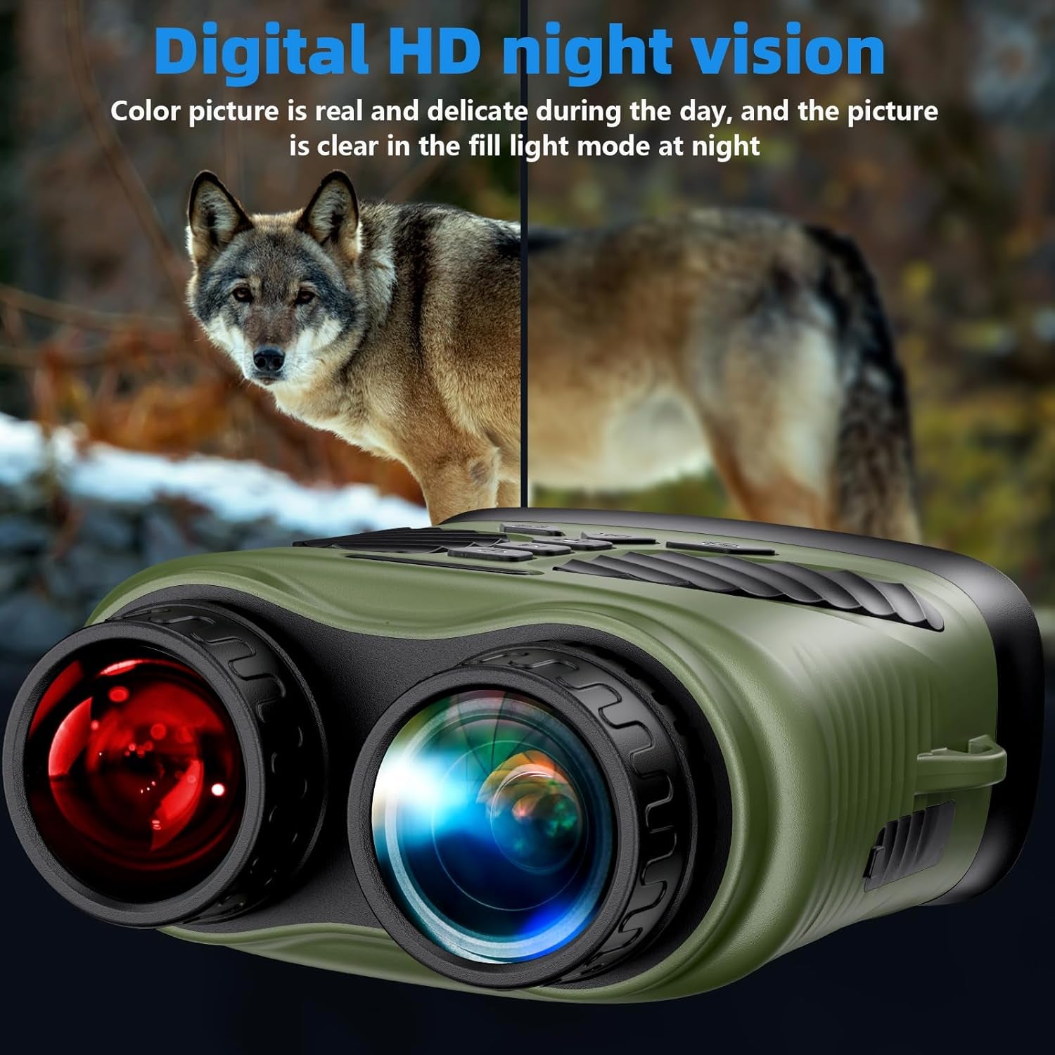 Night Vision Goggles - 4K Night Vision Binoculars with 48MP and 3 Inch Display, 8X Digital Zoom and 7-Level Infrared Black with White, Backlit Buttons, Type-C Fast Charging & Detachable Battery