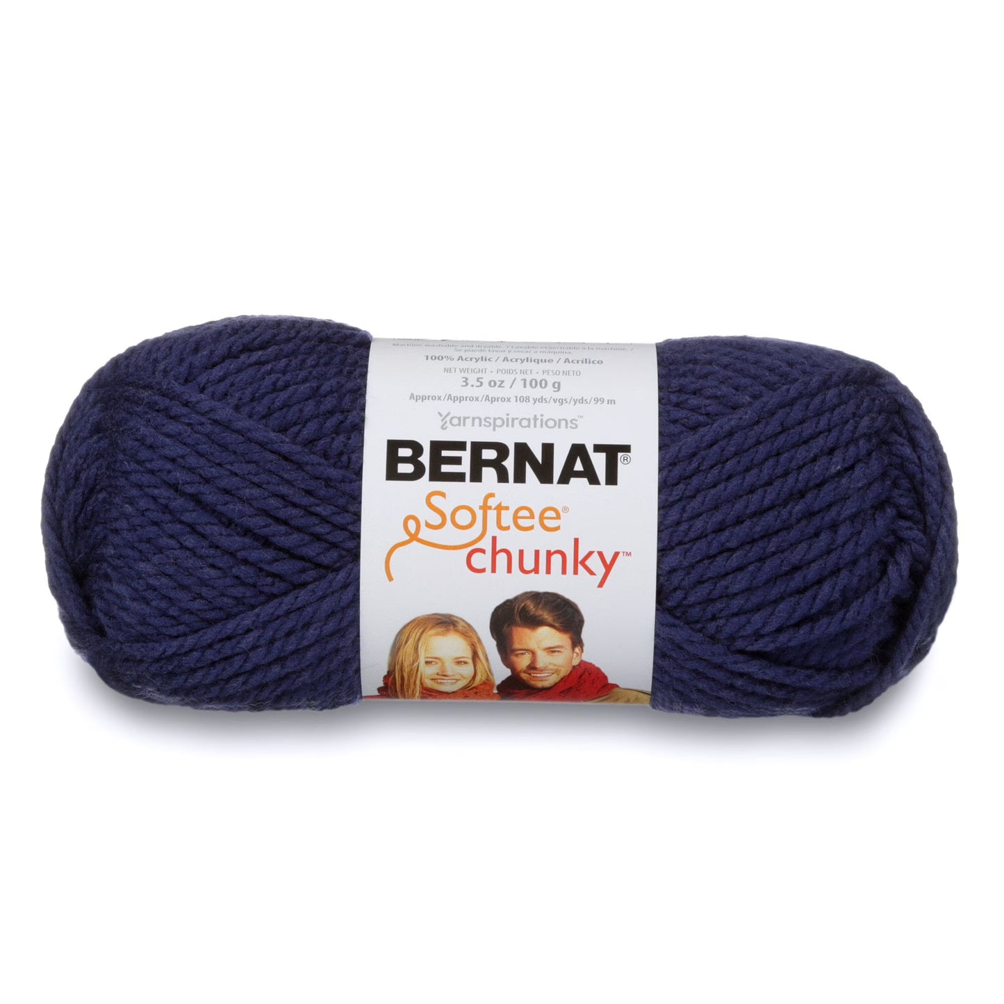 Bernat Softee Chunky Yarn (100G/3.5Oz), Faded Denim