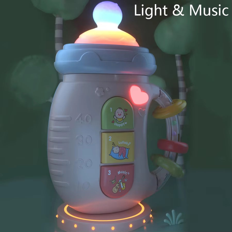 Baby Music Toys, Cute Comfort Bottle Laugh & Learn Baby Sensory Toy with Light & Music for Ages 18+ Months Infant Birthday Gift